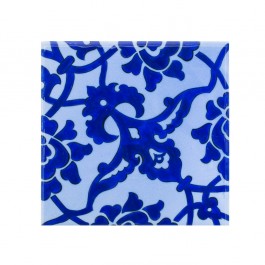 FLORAL Tile with damasque pattern ;;23.5/20/25