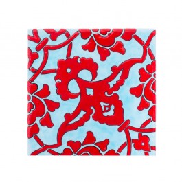 FLORAL Tile with damasque pattern ;;23.5/20/25