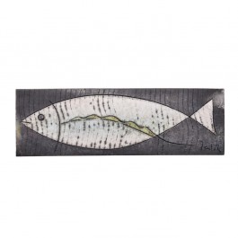 FIGURE & FIGURINE Tile with fish in contemporary style ;;