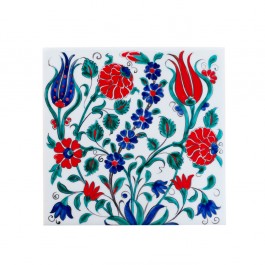 FLORAL Tile with flowers and leaves ;;20/25