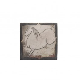 TILE & PANELS Tile with horse figure ;;