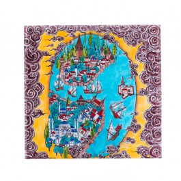 TILE & PANELS Tile with Istanbul miniature ;;25