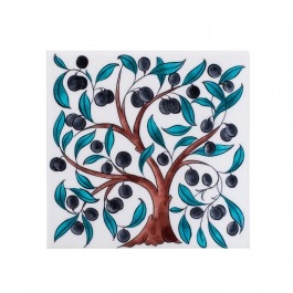 FLORAL Tile with olive tree ;;20/25