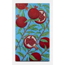 FLORAL Tile with pomegranate pattern ;47;28;;;