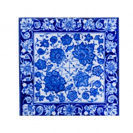 FLORAL Tile with rumi and hatai pattern ;;25