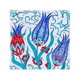 FLORAL Tile with tulips ;;25