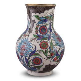 FLORAL Vase with floral pattern ;40;27;;;