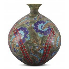 FLORAL Vase with floral pattern ;40;36;;;