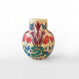 FLORAL Vase with flowers and butterflies in contemporary style ;39;33