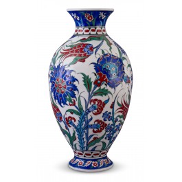 FLORAL Vase with Hatai, tulip and hyacinth patterns ;;;;;