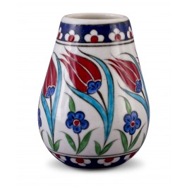 FLORAL Vase with tulip pattern ;14;10;;;